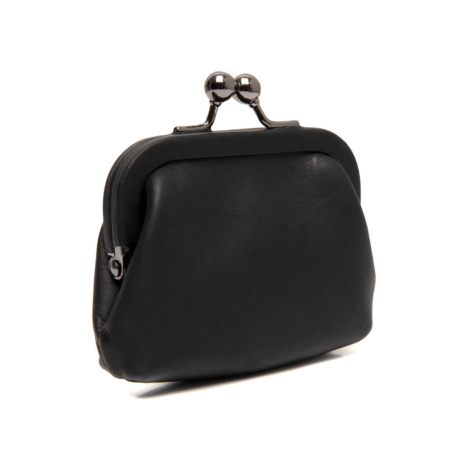 Black Leather Wallet Calvia, detail view 4