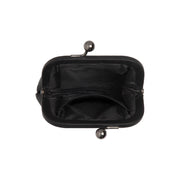 Black Leather Wallet Calvia, product view 3