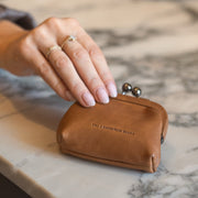 Cognac Leather Wallet Calvia, product view 2