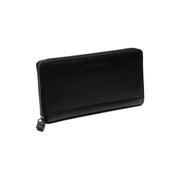 Black Leather Wallet Cantara, front view
