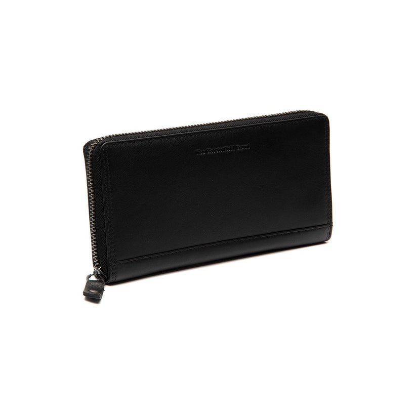 Black Leather Wallet Cantara, front view