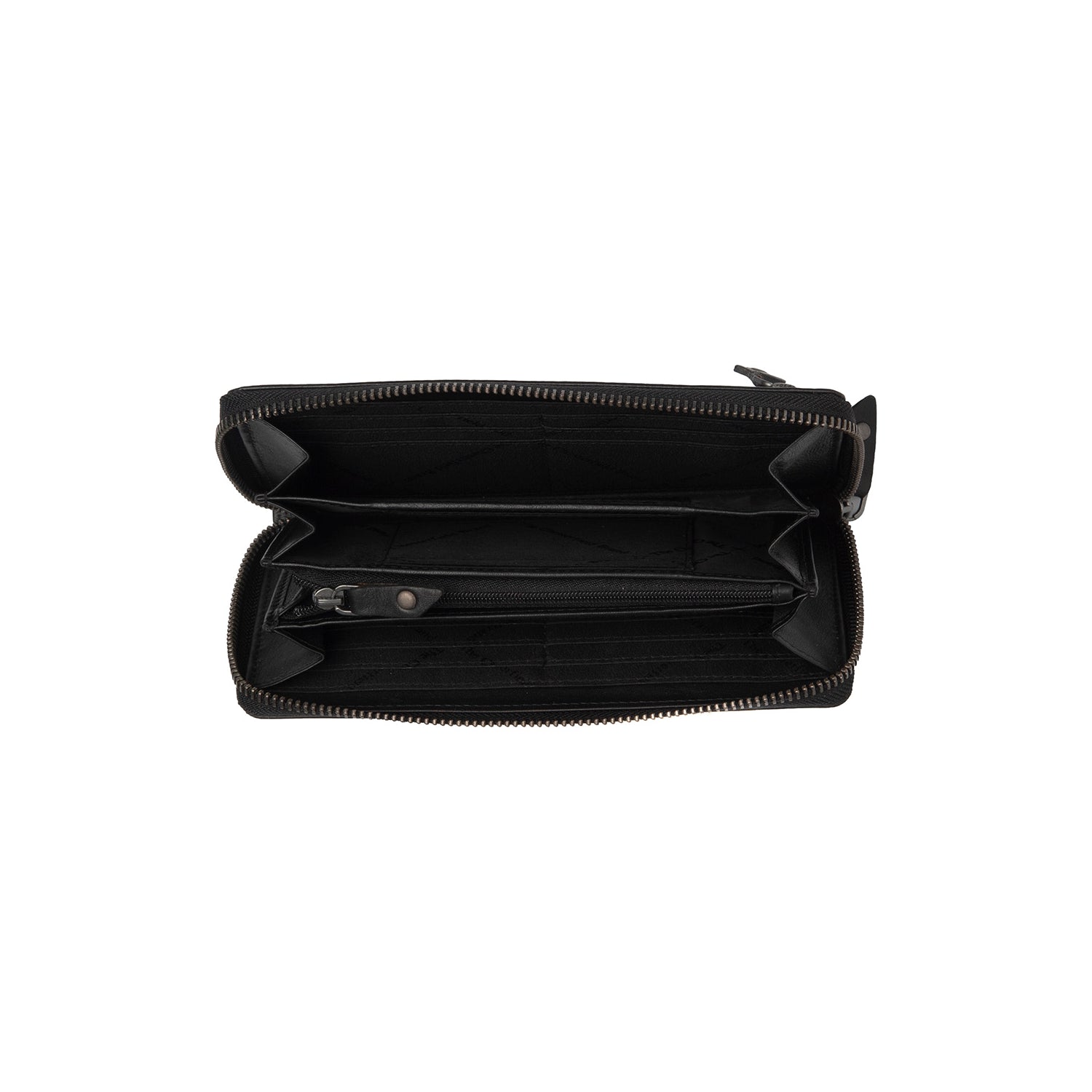 Black Leather Wallet Cantara, product view 2
