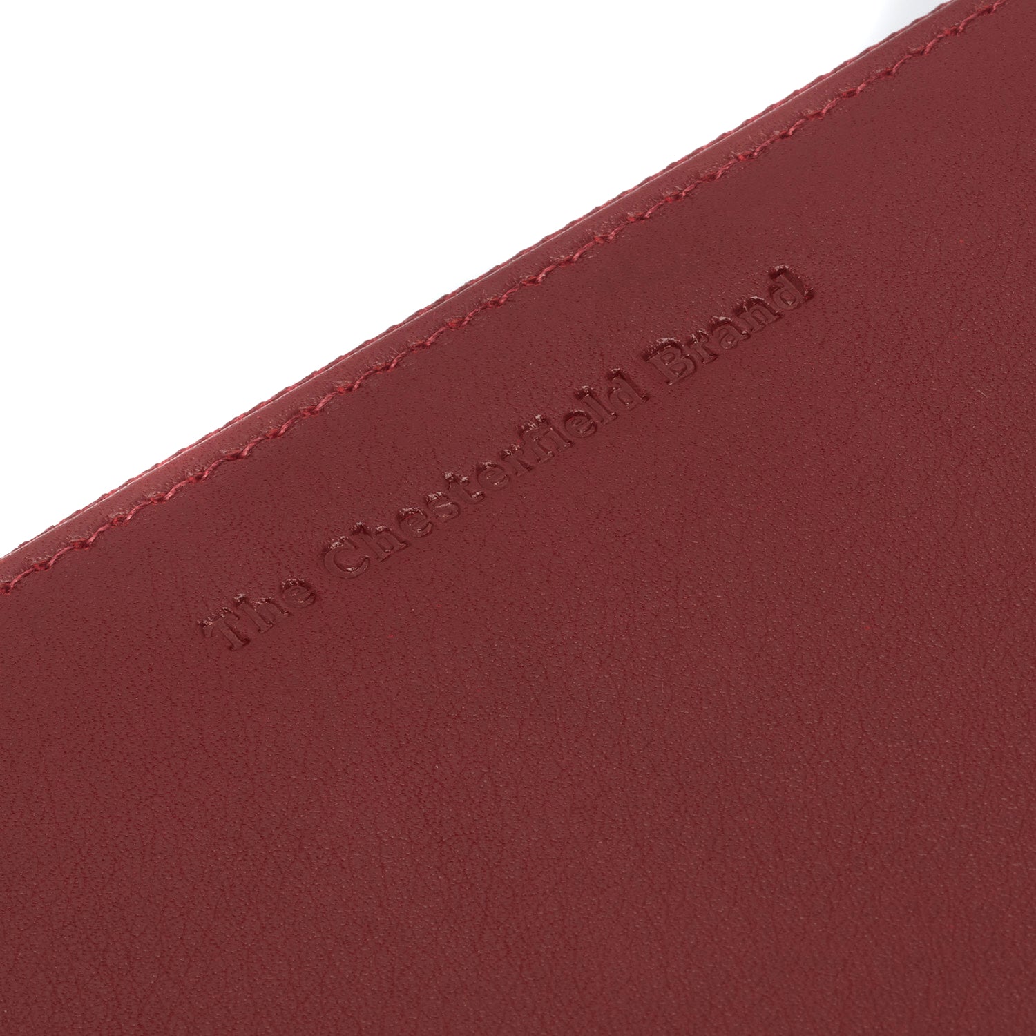 Red Leather Wallet Cantara, detail view 1