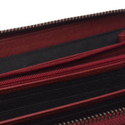Red Leather Wallet Cantara, detail view 3
