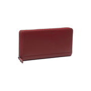 Red Leather Wallet Cantara, front view