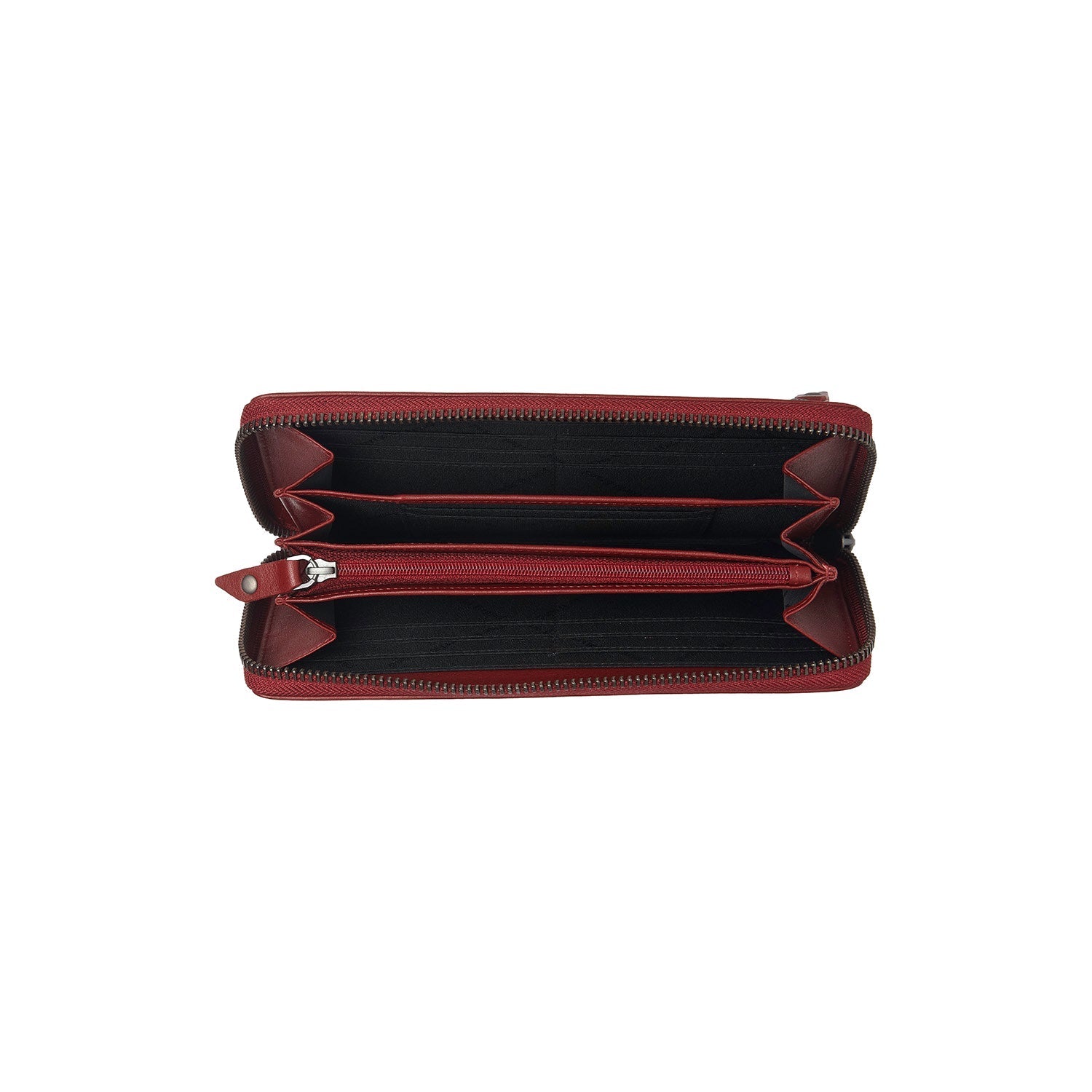 Red Leather Wallet Cantara, product view 2