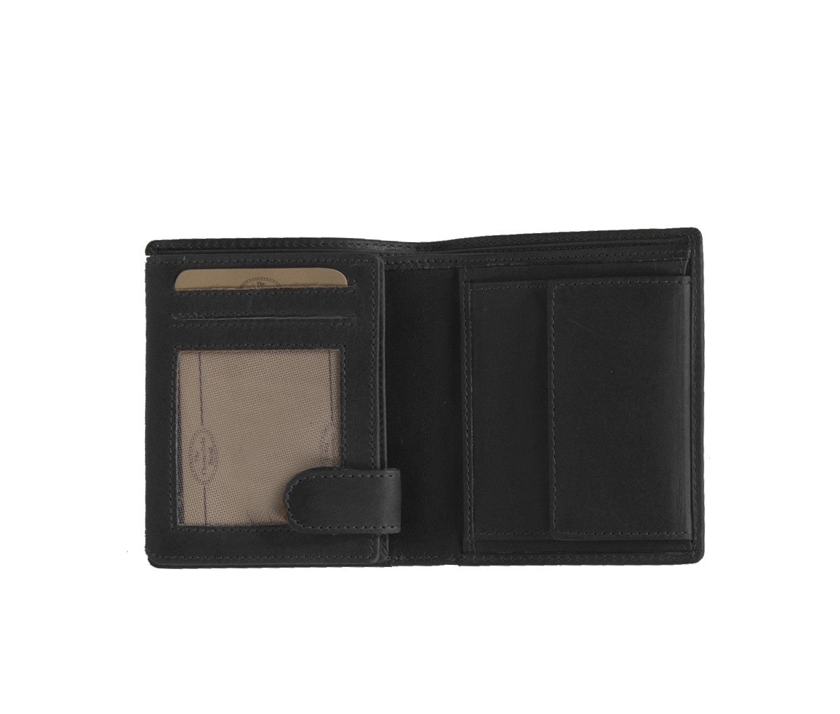 Black Leather Wallet Carl, detail view 1