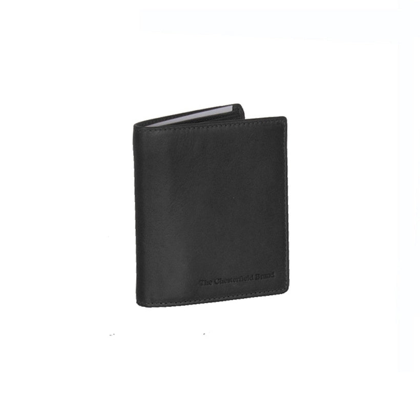 Black Leather Wallet Carl, front view