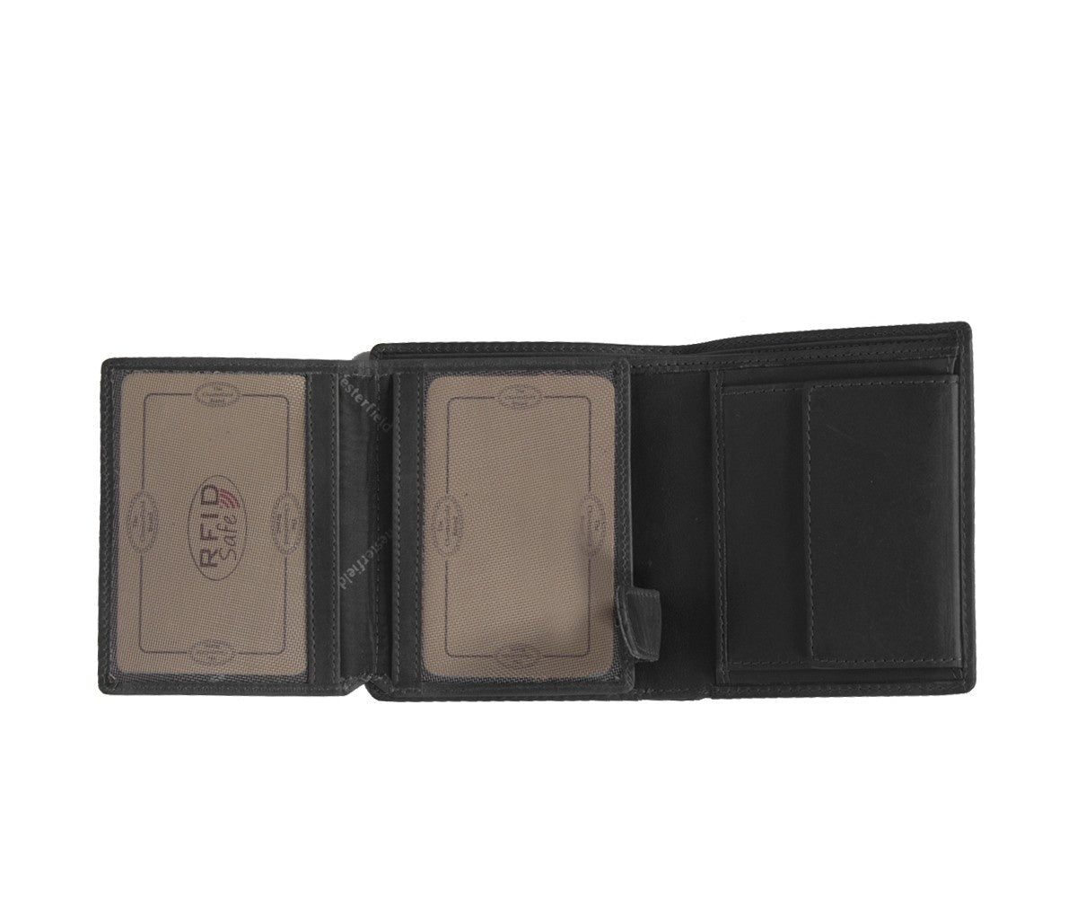 Black Leather Wallet Carl, product view 2