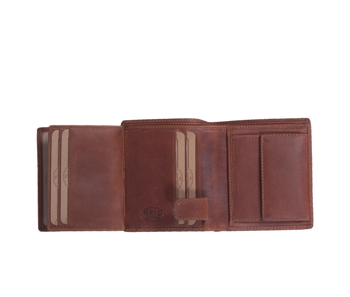 Cognac Leather Wallet Carl, detail view 1