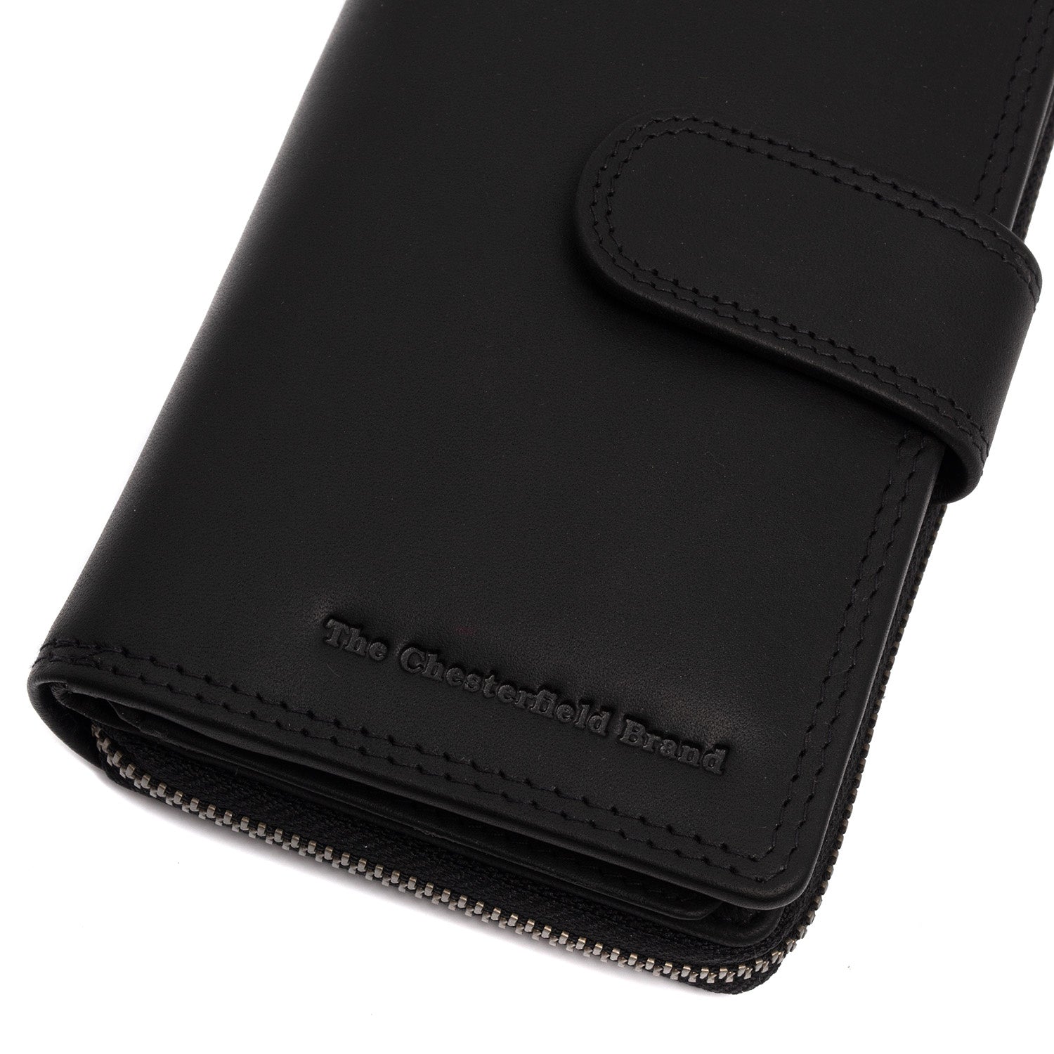 Black Leather Wallet Charlotte, detail view 1