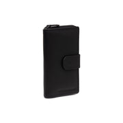 Black Leather Wallet Charlotte, front view