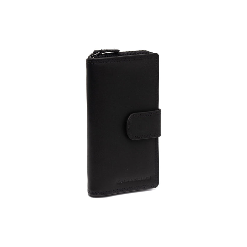Black Leather Wallet Charlotte, front view