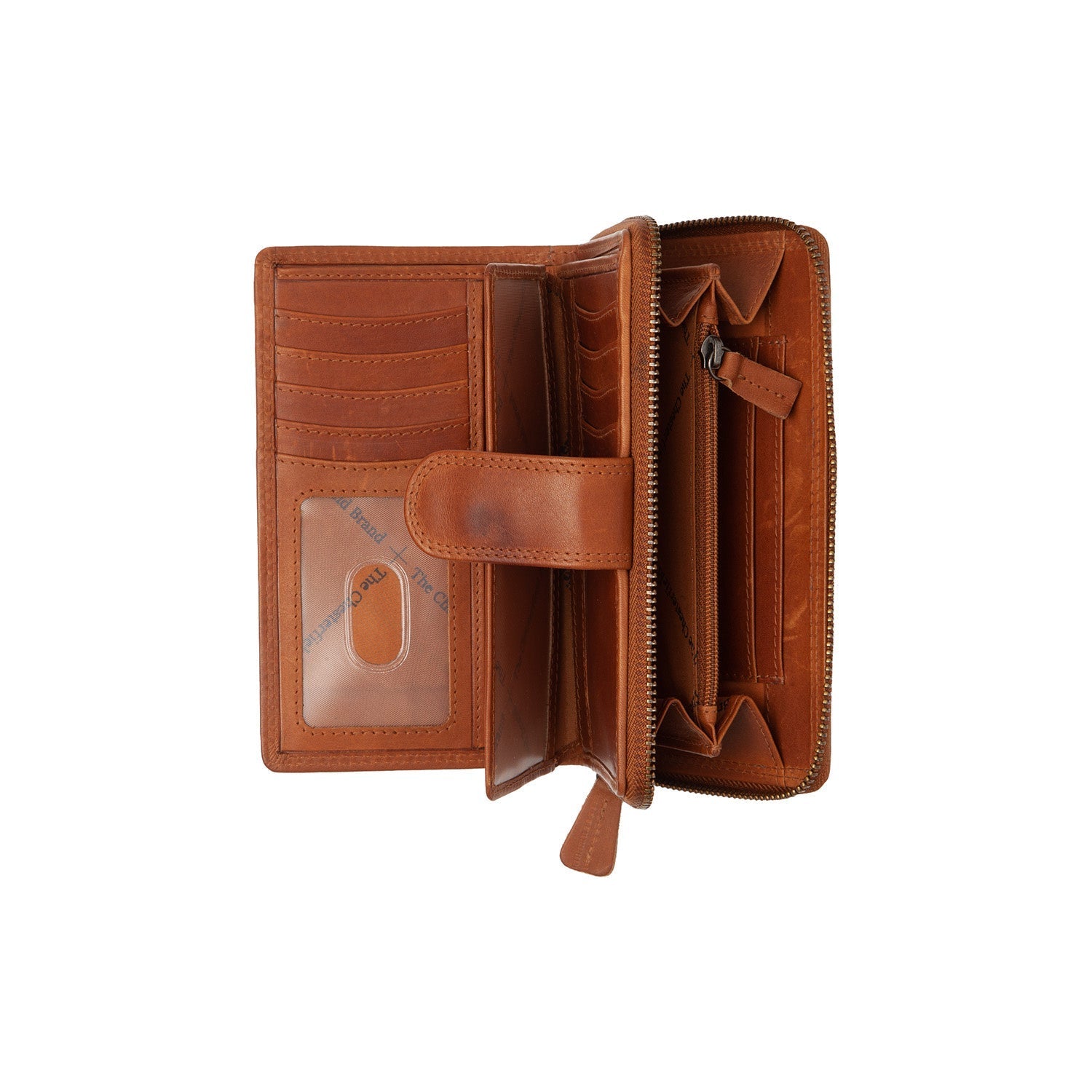 Cognac Leather Wallet Charlotte, detail view 1
