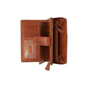 Cognac Leather Wallet Charlotte, detail view 1