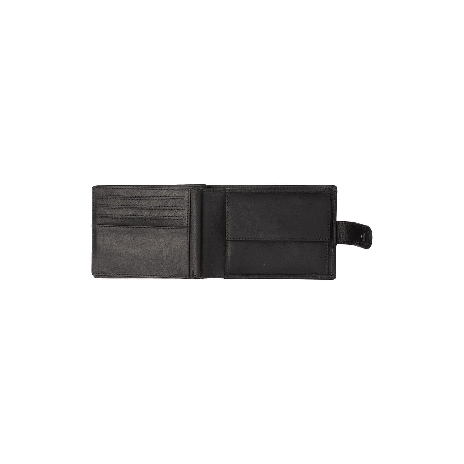 Black Leather Wallet Curtis, detail view 1