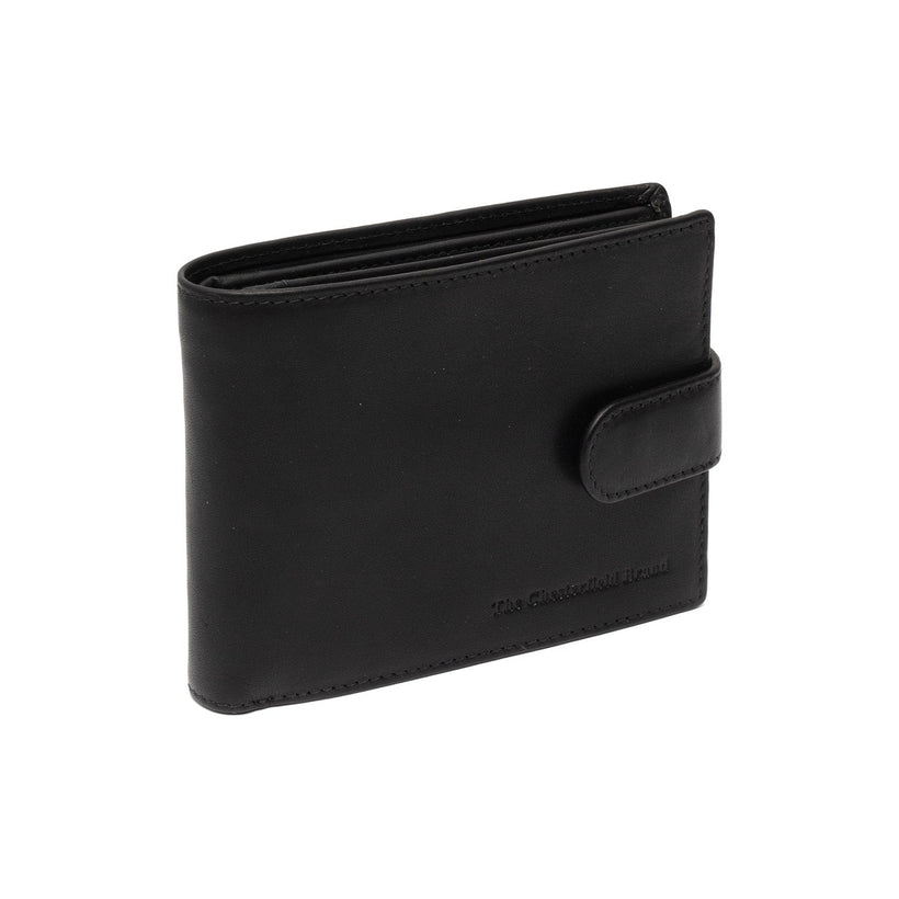 Black Leather Wallet Curtis, front view