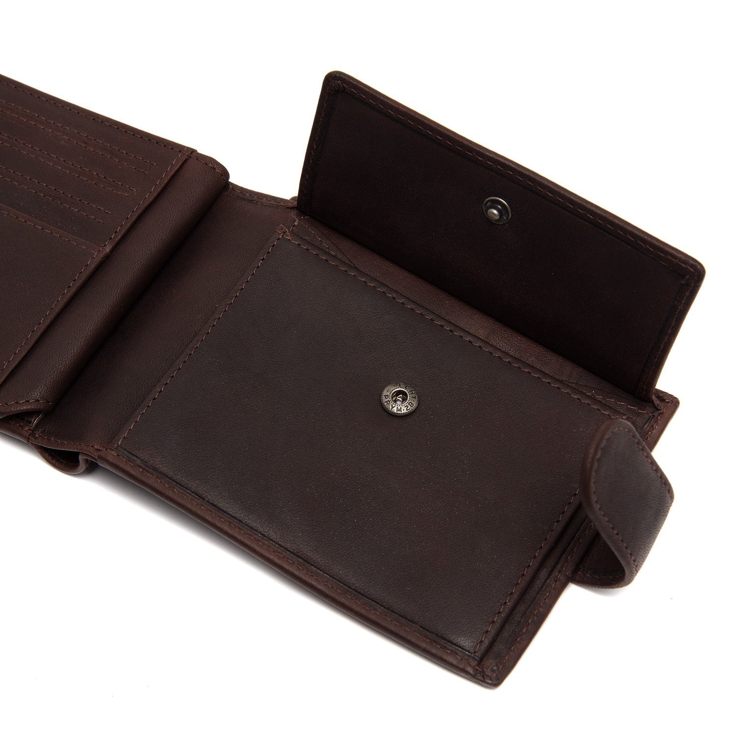 Brown Leather Wallet Curtis, detail view 4