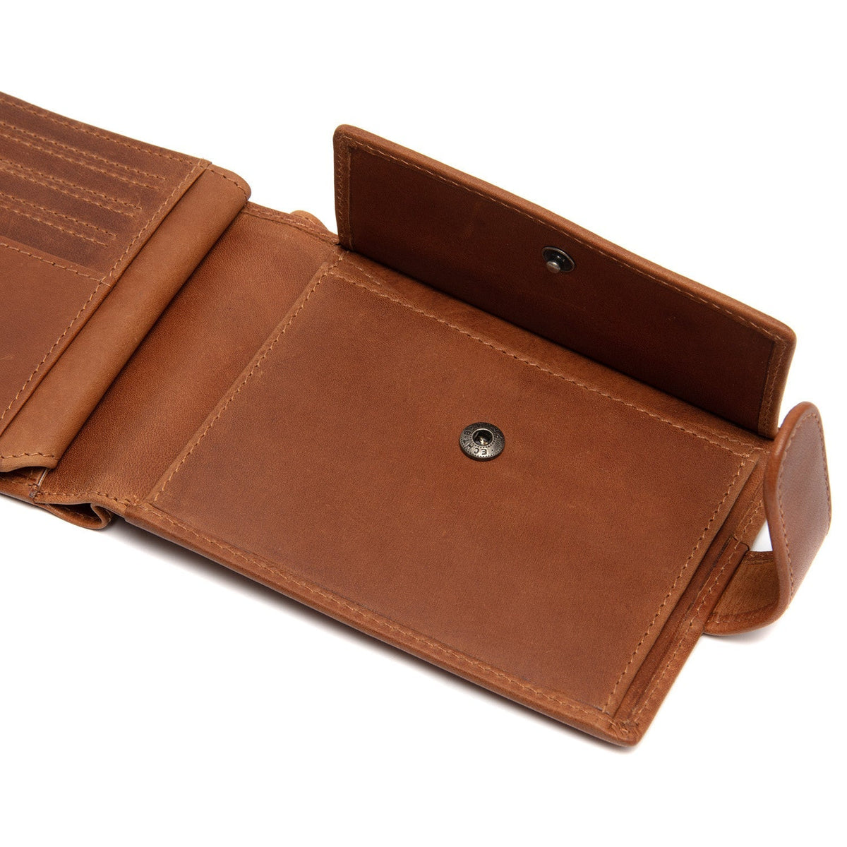 Cognac Leather Wallet Curtis, detail view 4