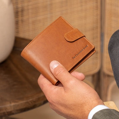 Cognac Leather Wallet Curtis, product view 2