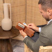 Cognac Leather Wallet Curtis, product view 3