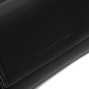 Black Leather Wallet Doniva, detail view 1