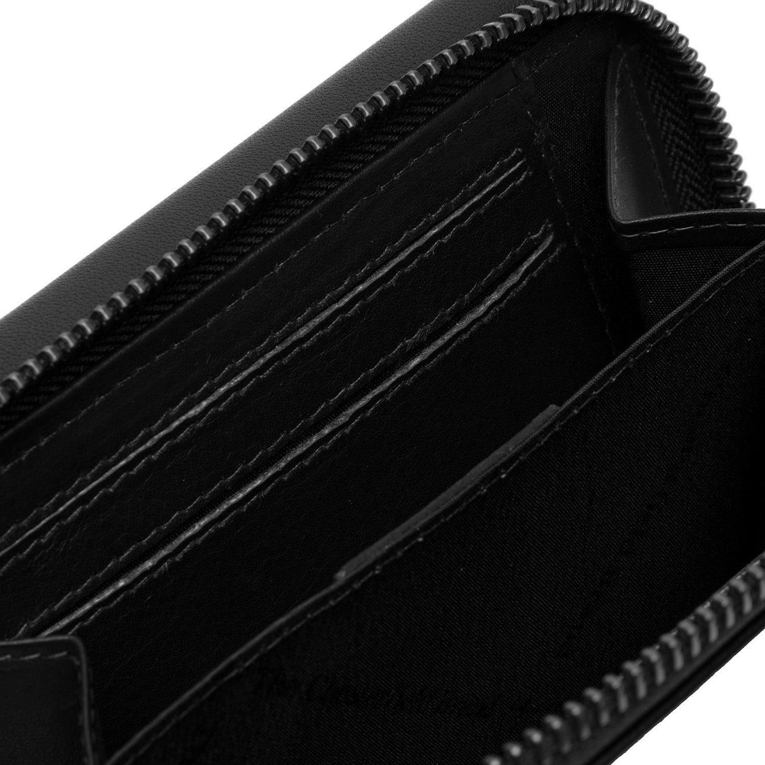 Black Leather Wallet Doniva, detail view 3