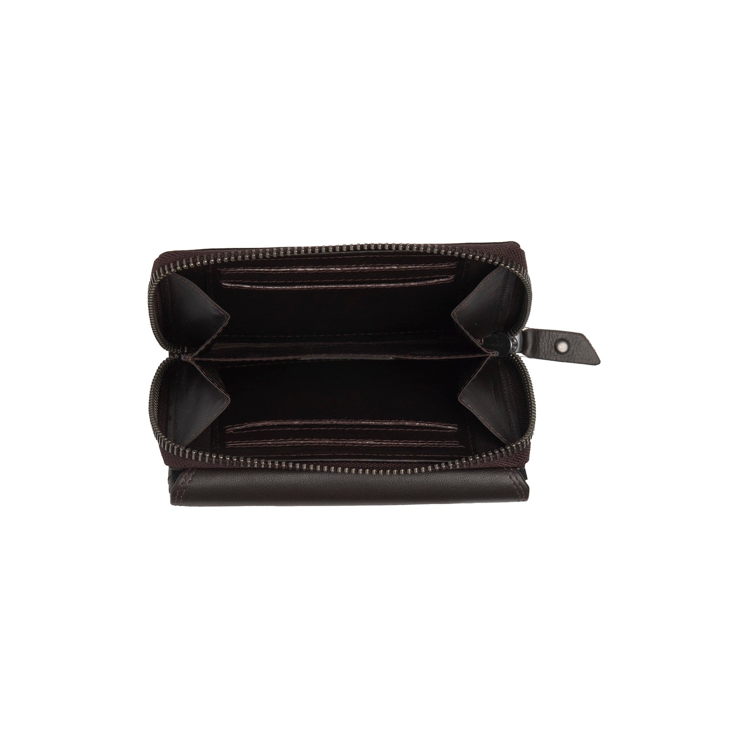 Brown Leather Wallet Doniva, product view 2