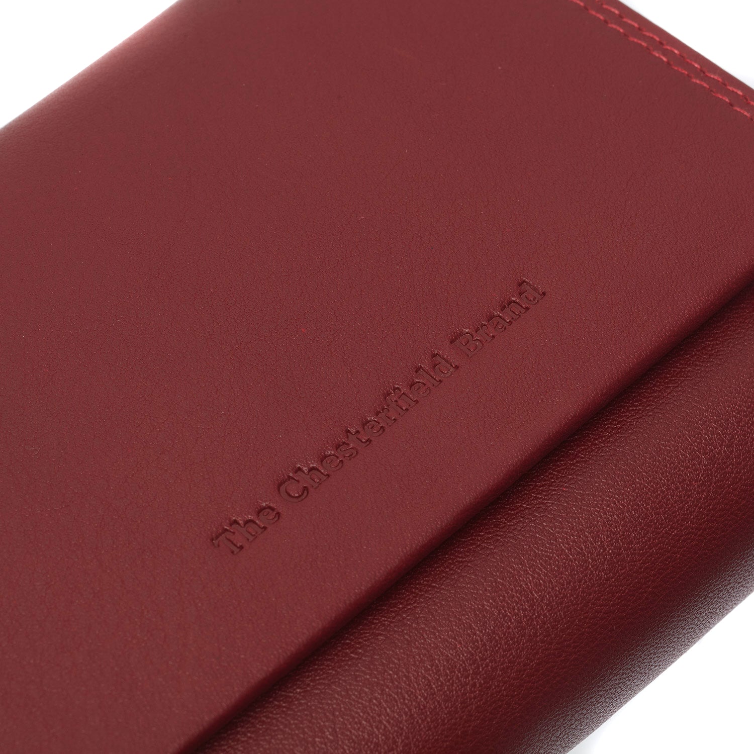 Red Leather Wallet Doniva, detail view 1
