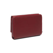 Red Leather Wallet Doniva, detail view 4