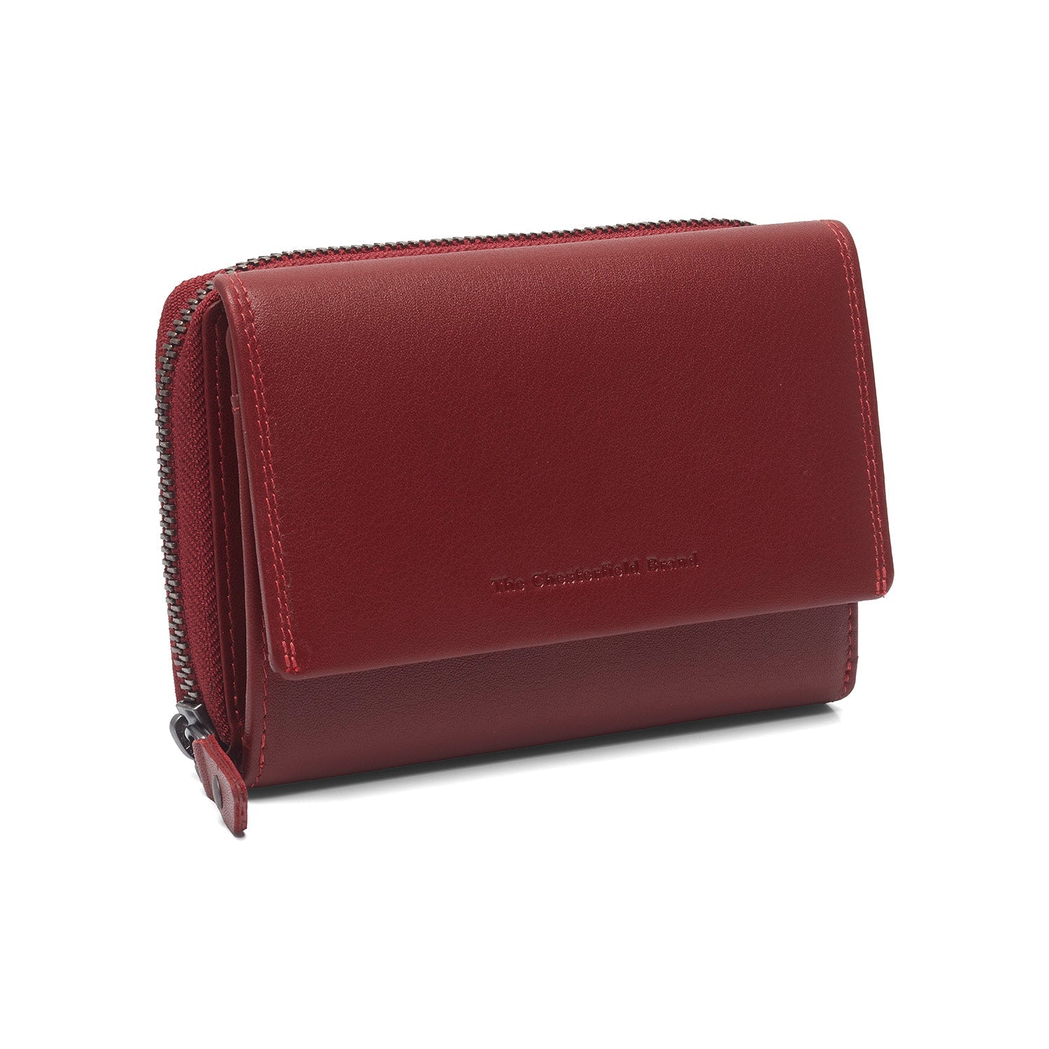 Red Leather Wallet Doniva, front view