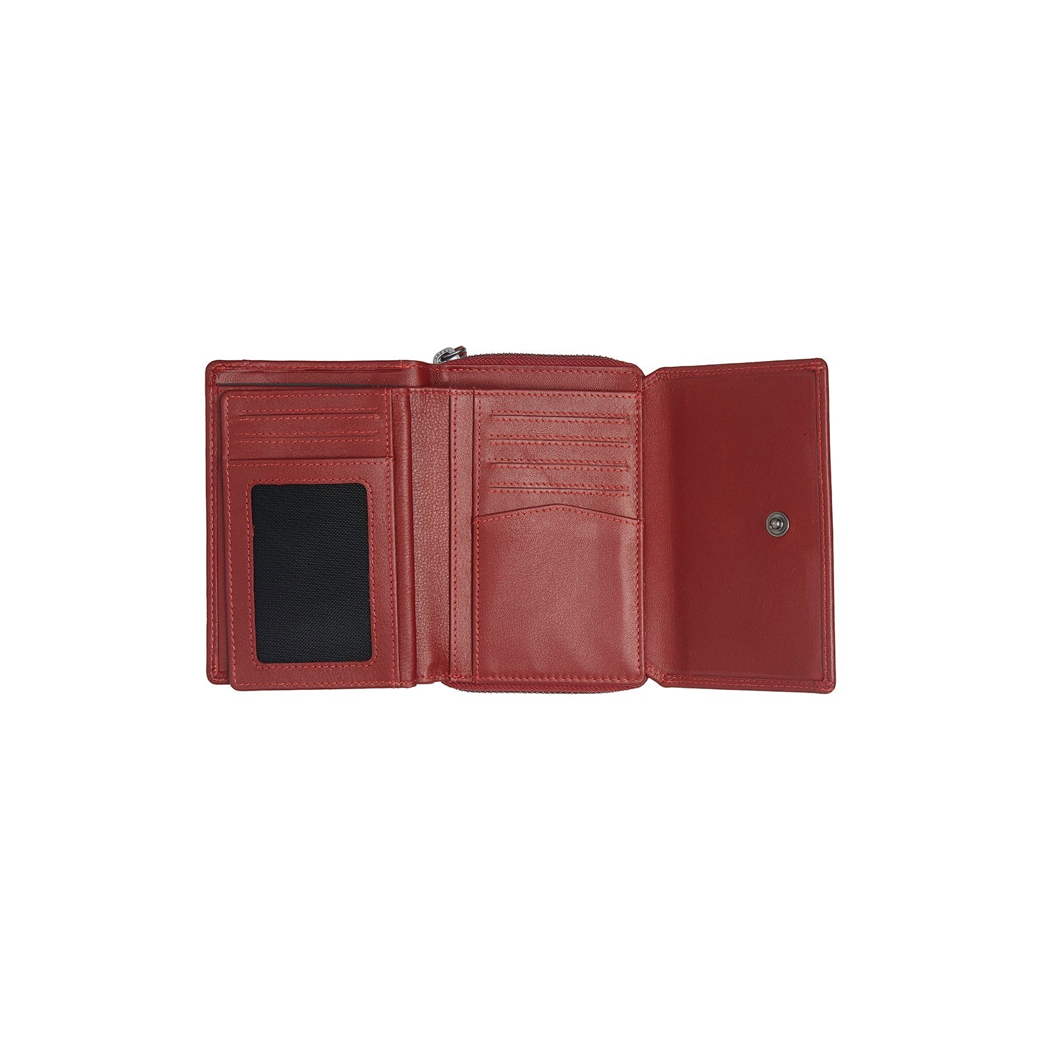 Red Leather Wallet Doniva, product view 2