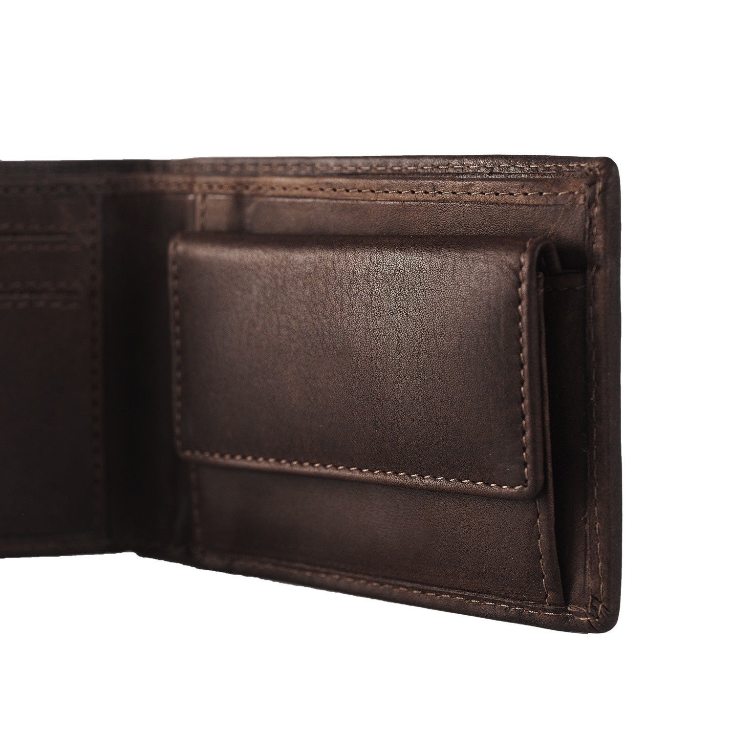 Brown Leather Wallet Enzo, detail view 1