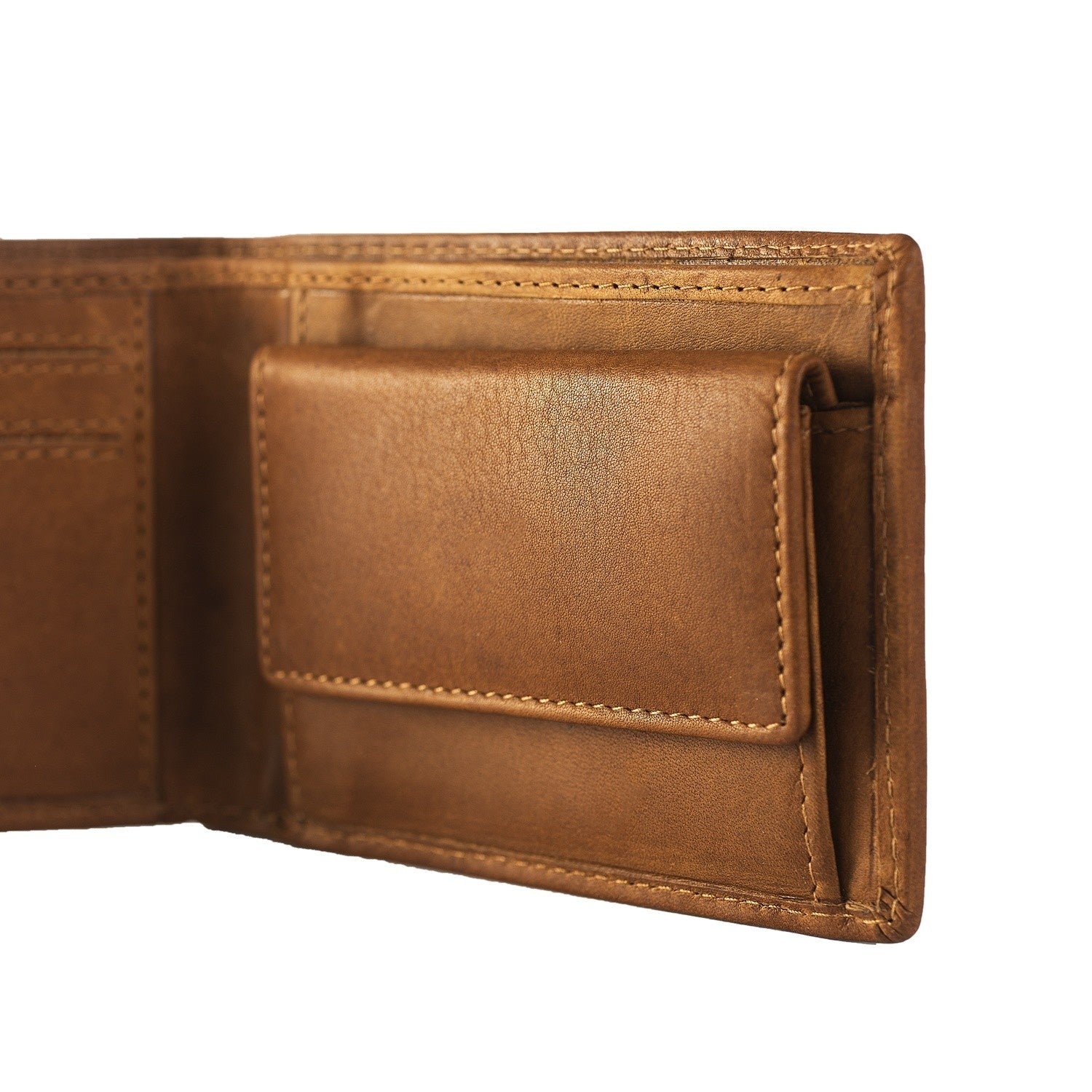 Cognac Leather Wallet Enzo, detail view 1