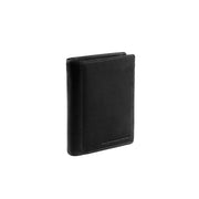 Black Leather Wallet Ethel, front view