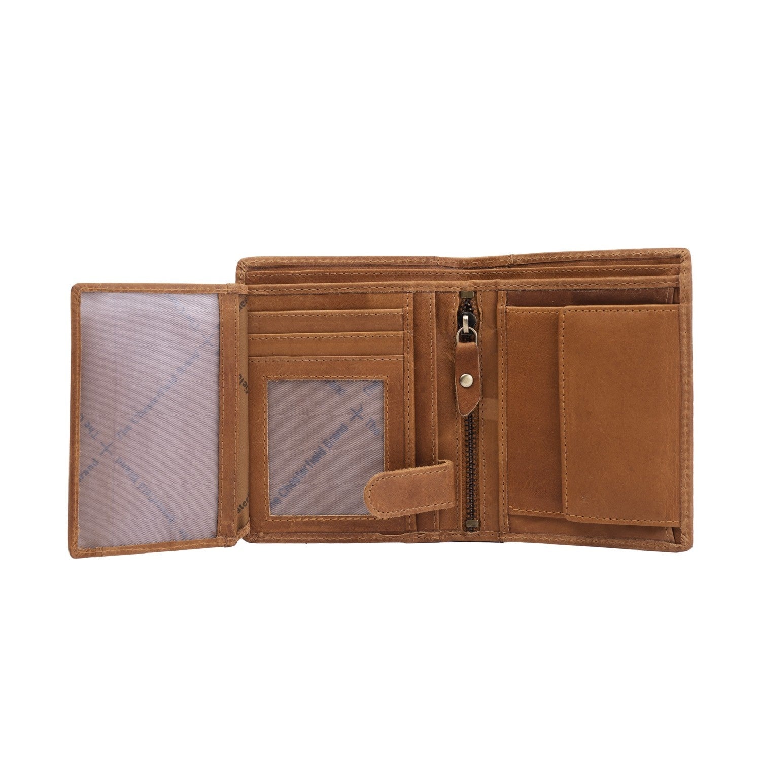 Cognac Leather Wallet Ethel, detail view 1
