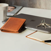 Cognac Leather Wallet Ethel, product view 2