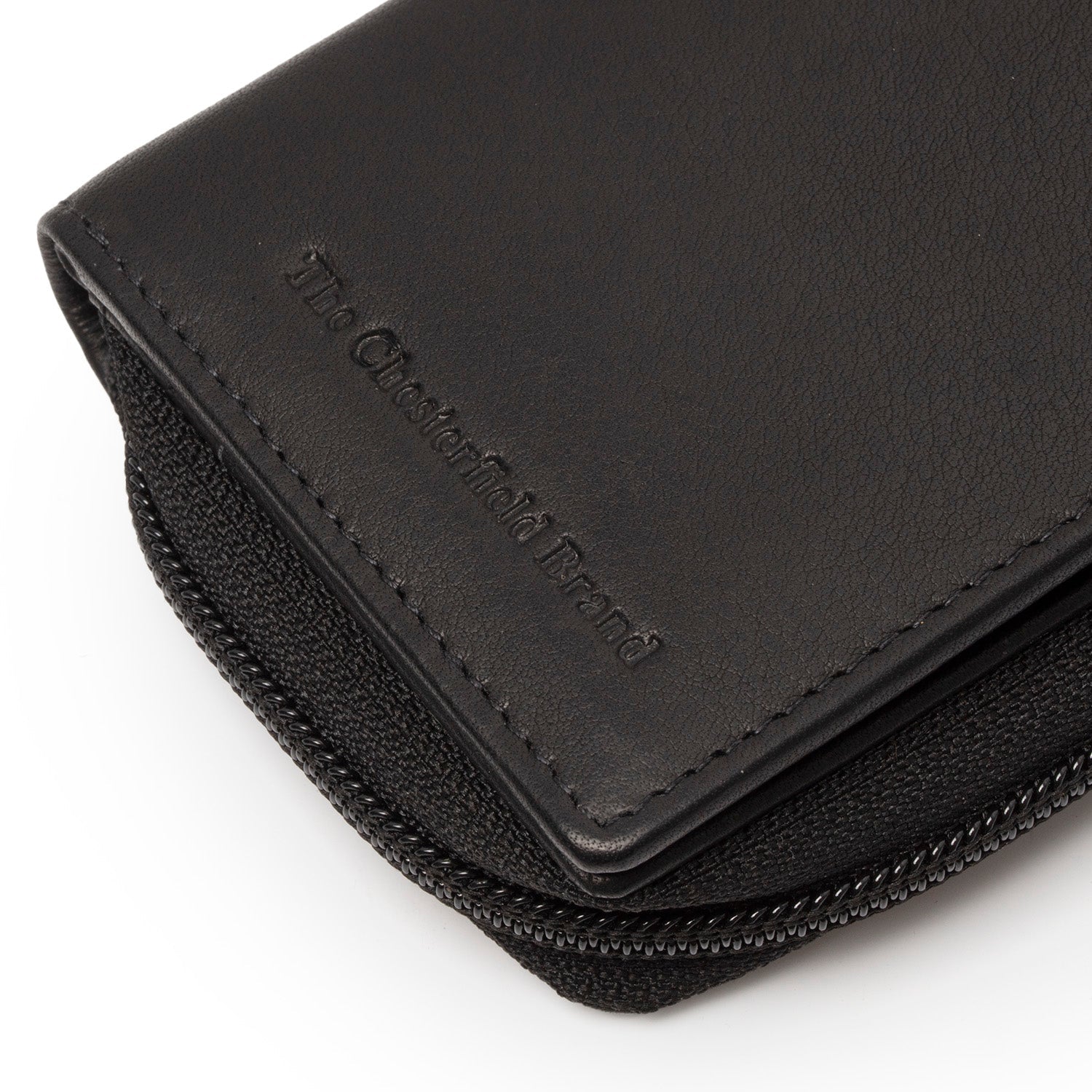 Black Leather Wallet Floren, detail view 3