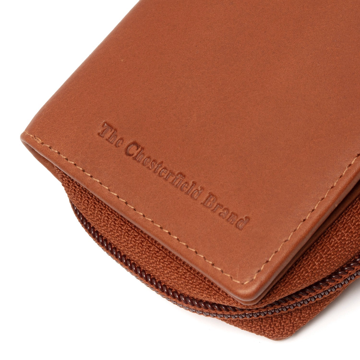 Cognac Leather Wallet Floren, detail view 3