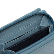 Sky Blue Leather Wallet Floren, detail view 1