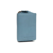 Sky Blue Leather Wallet Floren, front view