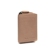 Taupe Leather Wallet Floren, front view