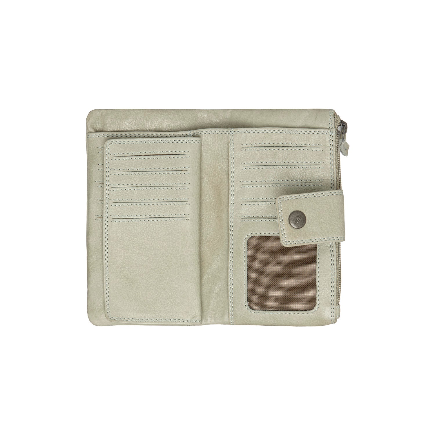 Ocean Green Leather Wallet Fresno, detail view 1