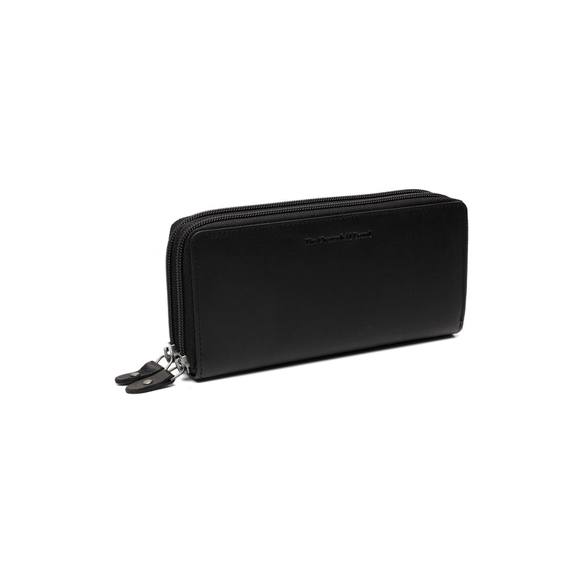 Black Leather Wallet Hadley, front view