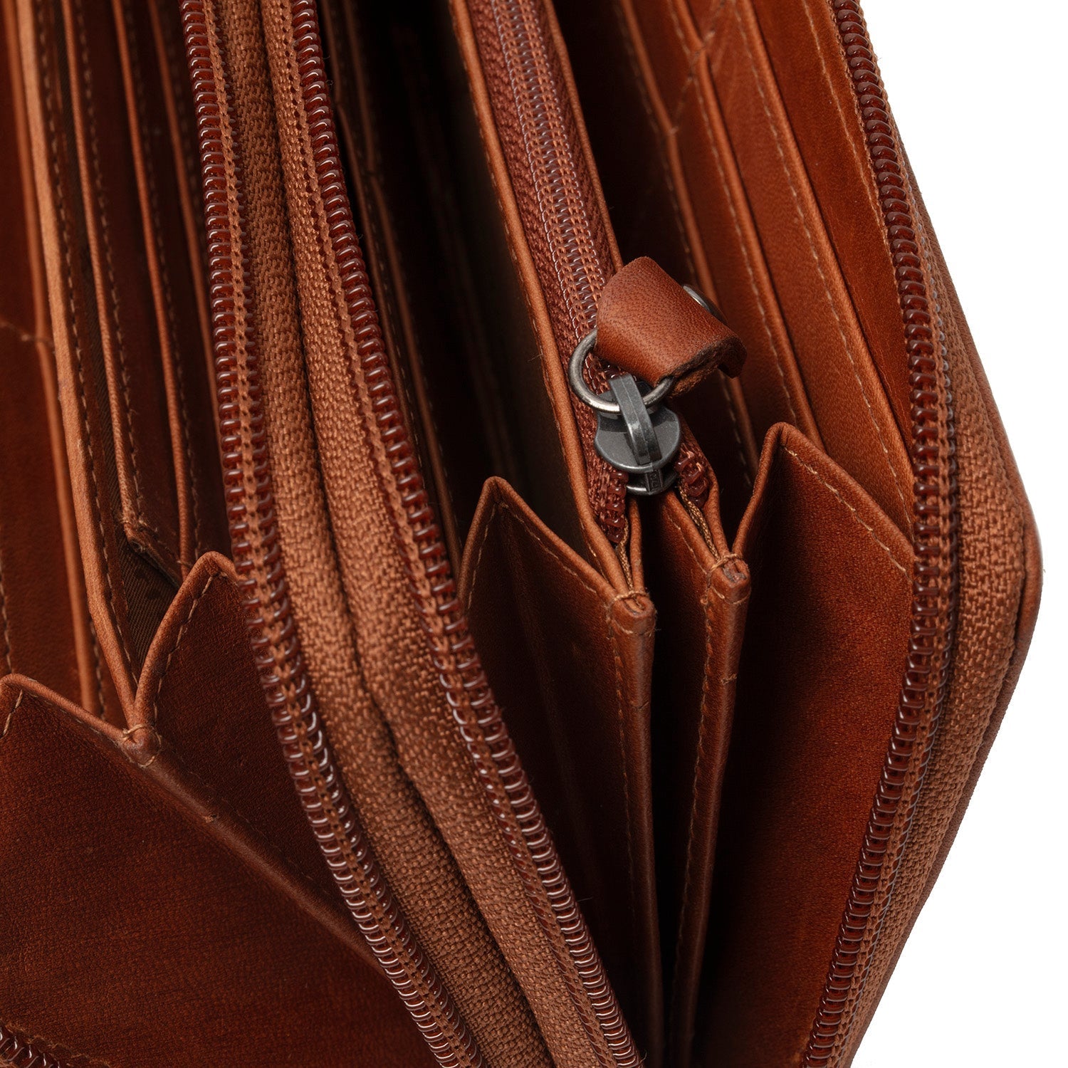 Cognac Leather Wallet Hadley, detail view 1