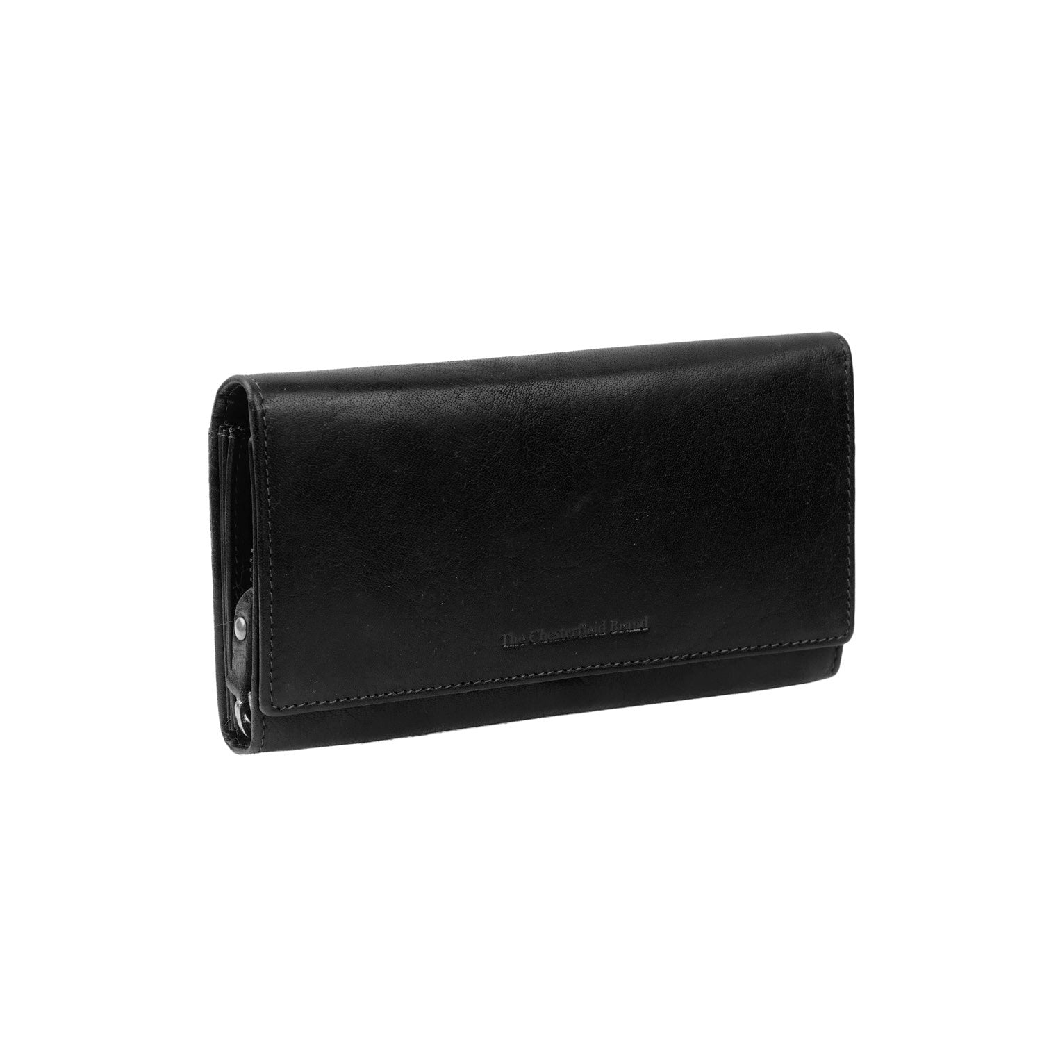 Black Leather Wallet Hampton, front view