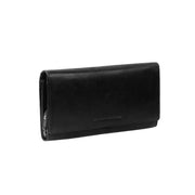 Black Leather Wallet Hampton, front view
