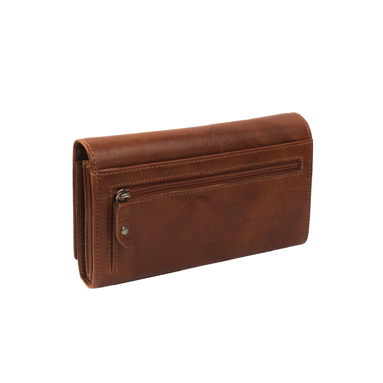 Cognac Leather Wallet Hampton, detail view 1