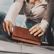 Cognac Leather Wallet Hampton, product view 2