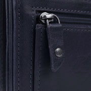 Navy Leather Wallet Hampton, detail view 3